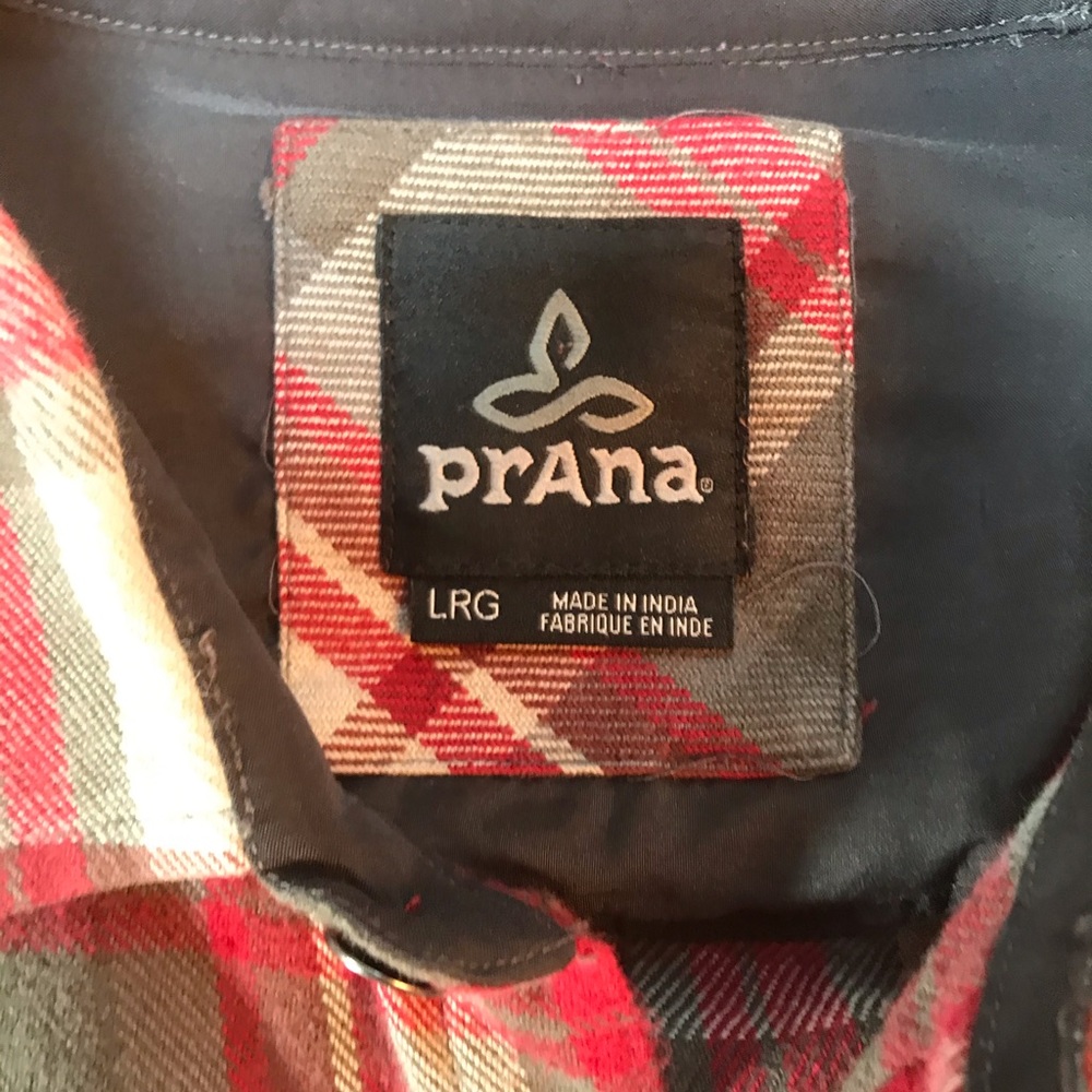Prana long sleeve flannel great condition large